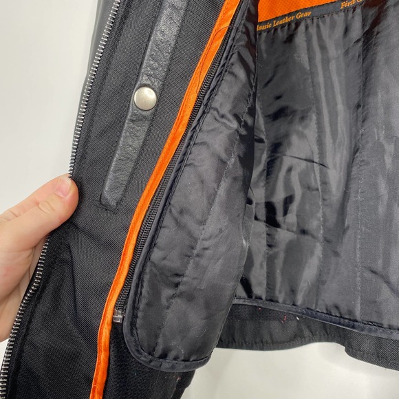 HARLEY DAVIDSON first classics black leather moto jacket S - Picture 5 of 8